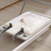ZGSDTF Pilates Reformer Machine Mat 1.5mm Thin, Strong Fit, Sweat-Absorbent, Non-Slip, Foldable and Washable (White) view 1