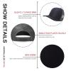 Generic Custom Leather Patch Trucker Hat for Men & Women - Personalized Text & Photo Baseball Cap Laser Engraved.New 48, Black With Dark Grey Mesh view 4
