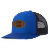 Generic Custom Leather Patch Trucker Hat for Men & Women - Personalized Text & Photo Baseball Cap Laser Engraved.New 24, Royal Blue With Black Mesh view 2
