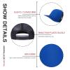 Generic Custom Leather Patch Trucker Hat for Men & Women - Personalized Text & Photo Baseball Cap Laser Engraved.New 24, Royal Blue With Black Mesh view 4