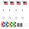 KINGTOP Mini Golf Flagstick with Rechargeable RGB Hole Light, Practice Putting Green Flags for Yard, Golf Pin Flag Hole Cup Set, Light Up Night Golf Party, 4-Pack view 1