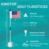 KINGTOP Mini Golf Flagstick with Rechargeable RGB Hole Light, Practice Putting Green Flags for Yard, Golf Pin Flag Hole Cup Set, Light Up Night Golf Party, 4-Pack view 2