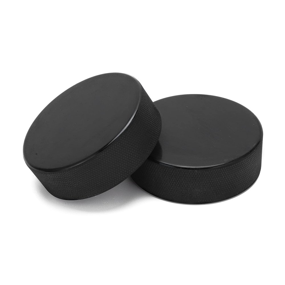 2PCS Ice Hockey Pucks Official Regulation Practicing and Classic Training, Diameter 3", Thickness 1", Black Hockey Puck Practice Training