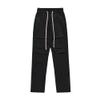 Men's Multi-Pocket Cargo Biker Pants Drawstring Waist Zipper Ankle Moto Pants Slim Fit Casual Trousers Streetwear (Black,X-Large) view 1