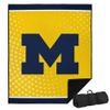 LOGOVISION University of Michigan Picnic Outdoor Blanket, 50"x60" Logo Dots, Foldable Blanket for Picnic, Beach, Camping, Park, Tailgate view 1