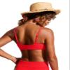 CRZ YOGA D-DD Scoop Neck Bikini Tops for Women - Padded Adjustable Spaghetti Straps Bathing Swimsuit Sports Bra Deep Red Large view 2