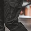 JEsilunmaMY Men's Side Pockets Slim Joggers Pants Solid Color Casual Cargo Pants Hiking Outdoor Cotton Track Trousers (Black,XX-Large) view 2