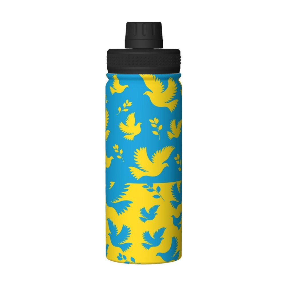 SIYTUAU Pigeon Seamless Figure Water Bottle 18 Oz Stainless Steel Water Bottles Leak Proof Outdoor Sports Insulated Water Bottle Funny Bottle Water