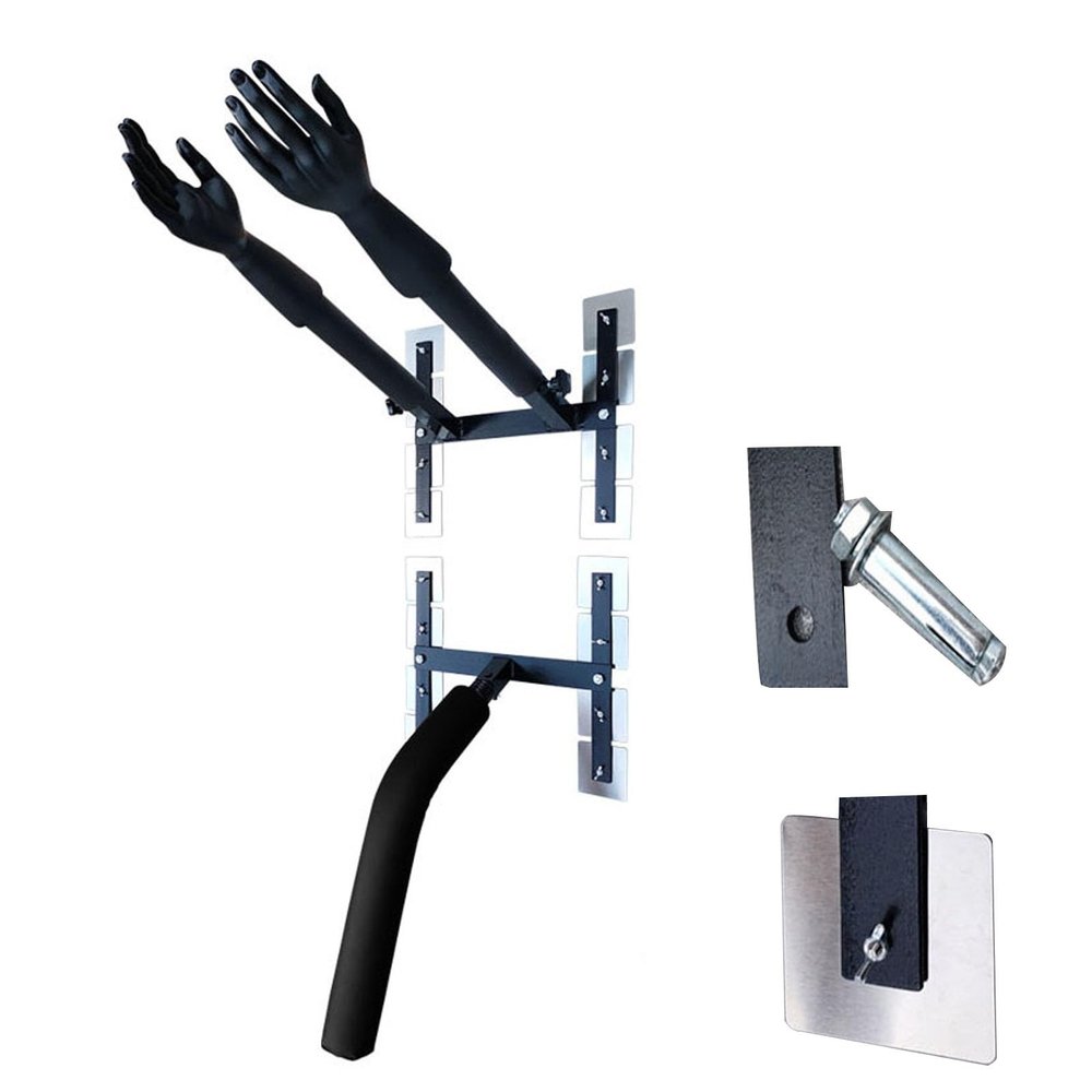 TREGOO Wing Chun Dummy Spring Arms Chinese Kong Fu Kick Stand with Attachment, Wall Mount Dummy Stand Up Punching Kicking, Boxing Wing Chun Training Equipment, 78634
