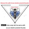 JCSRYD Tricycle Cover Waterproof Outdoor, Electric Sanbengzi Frame Canopy with Reflective Strips, Waterproof & Weatherproof (Color : Blue, Size : 80~85cm/31~33in) view 2