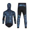 WYYHAA 5MM Neoprene Spearfishing Wetsuit with Hooded, 2 Pieces Long Sleeve Full Body Camouflage Hunting Diving Suit for Cool Water Freediving,Blue,XL view 3