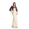 Lifup Women's Soft Chiffon Lace Shawls Wraps with Buckle for Wedding Evening Dress Wedding Cape Bolero Cover Up Black view 4