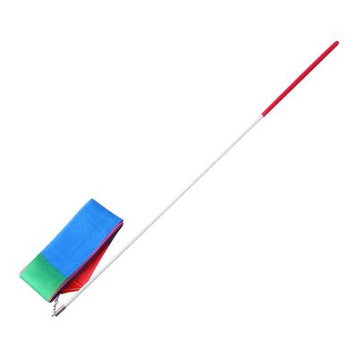 JAOCDOEN Colorful Rhythmic Gymnastics Ribbon Stick Set for Dance Festival Decoration, Comes with Long Stick Metal Grommet