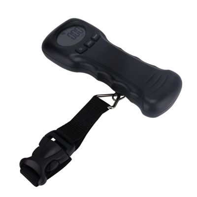 ADOCARN Handy Luggage Weight Measurement with LCD Display - Ideal for Travel and Fishing Enthusiasts, 19x8 cm, Black