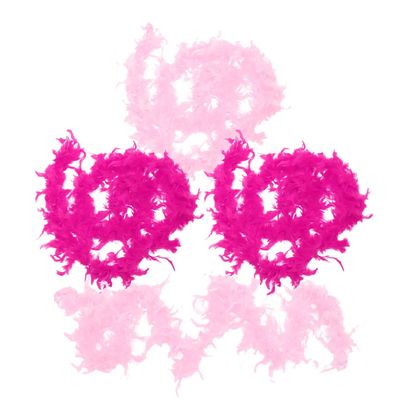 GALPADA 4pcs Boa Plumes for Women Strips for Party Costumes Dual-color Dress up Accessories for Stage and Celebrations