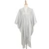 Lifup Women's Sparkling Shawls and Wraps with Tassels for Evening Dresses, Soft Silky Fringe Wraps for Wedding Wedding Party Silver view 2