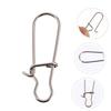 SUPVOX Stainless Steel Fishing Snap Connector 100pcs Fishing Hooks Snap Quick Connect Clip for Lure Switching view 2