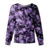 Printed Scrub Jackets for Woman Print Long Sleeve Plus Size Womens Scrubs for Women Nursing Jacket with Pockets Purple 2XL view 1