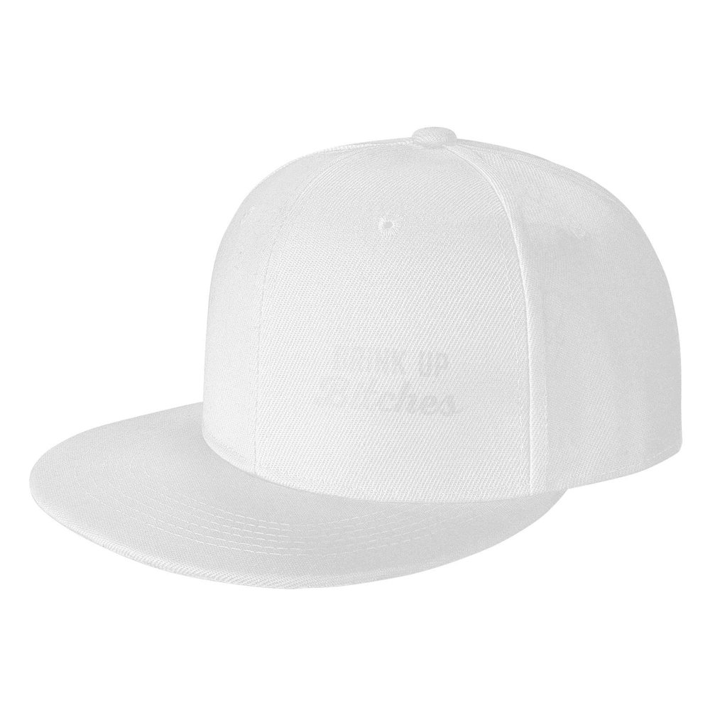 Byoblu Drink Up Bitches Baseball Cap for Men Or Women Flat Brim Hat Adjustable White