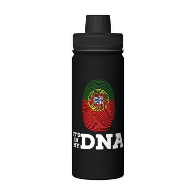 SIYTUAU Portugal It's in My DNA Water Bottle 18 Oz Stainless Steel Water Bottles Leak Proof Outdoor Sports Insulated Water Bottle Funny Bottle Water