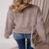 SHEWIN Sweaters for Women Casual Long Sleeve V Neck Lightweight Crochet Sweater Hollow Out Cable Knit Pullover Womens Tops Spring Fashion 2025 B Apricot Pink X-Large view 3