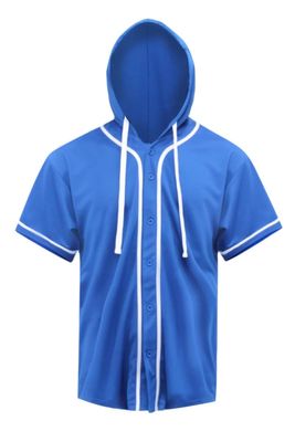 AIRNINE Men's Bandana Print Baseball Jersey Button Down Shirts (S to 5XL) (Blue_J63, Small)