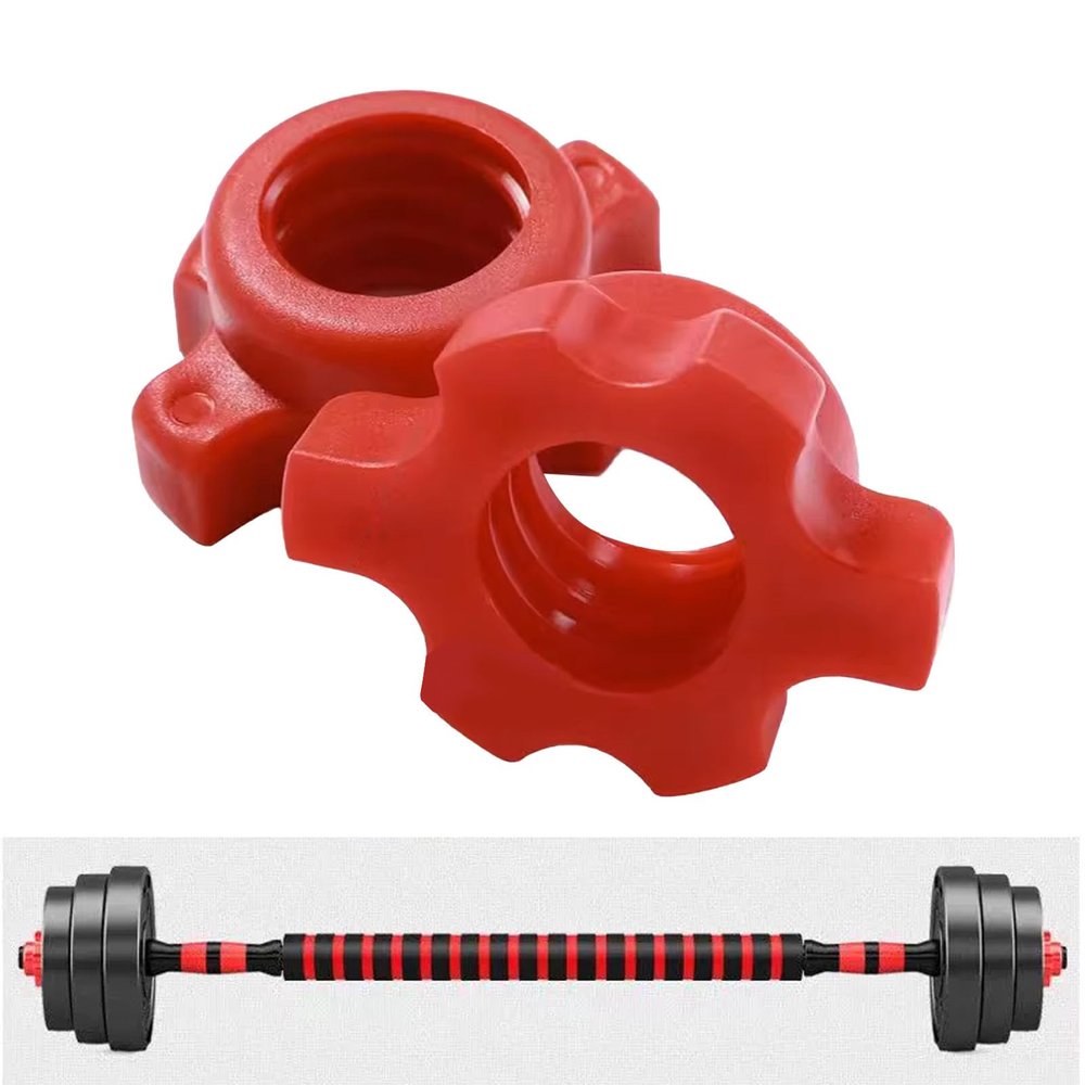 Topyond 2PCS Dumbbell Screw Nut, Red Spinlock Collar Screws, Anti Slip, Stable, and Easy to Operate Dumbbell Accessories for for Fitness Dumbbell Weight