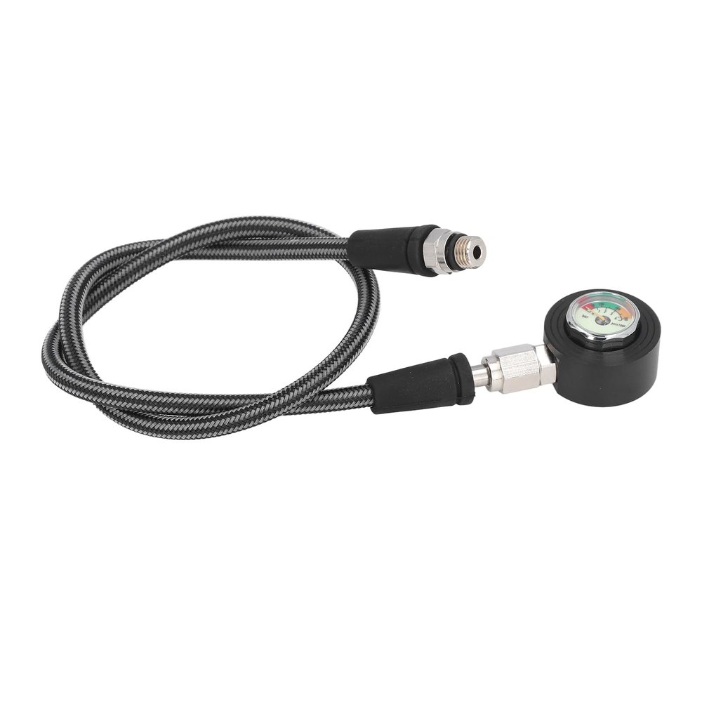 GOWENIC Diving Pressure Gauge, Luminous Design, 360 Degree Rotatable High Performance Diving Accessory for Divers (65cm)