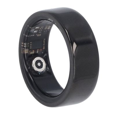 FOSA Smart Ring, Smart Health Ring Health, Sleep Monitoring Step Counting IP68 Smart Ring Fitness with APP for Men and Women Black (No. 9)