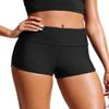 CRZ YOGA High Waisted Dolphin Board Shorts for Women 2.5'' - Quick Dry Swim Beach Bathing Suit Bottoms with Liner Black Medium view 1