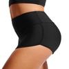 CRZ YOGA High Waisted Dolphin Board Shorts for Women 2.5'' - Quick Dry Swim Beach Bathing Suit Bottoms with Liner Black Medium view 4