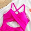 Akklian Women Ruched Wrap V Neck Cut Out One Piece Slimming Swimsuit High Waisted Monokini Tummy Control Bathing Suit view 2
