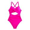 Akklian Women Ruched Wrap V Neck Cut Out One Piece Slimming Swimsuit High Waisted Monokini Tummy Control Bathing Suit view 3