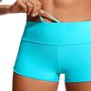 CRZ YOGA High Waisted Dolphin Board Shorts for Women 2.5'' - Quick Dry Swim Beach Bathing Suit Bottoms with Liner Turquoise X-Small view 4