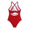 Akklian Women Ruched Wrap V Neck Cut Out One Piece Slimming Swimsuit High Waisted Monokini Tummy Control Bathing Suit view 4