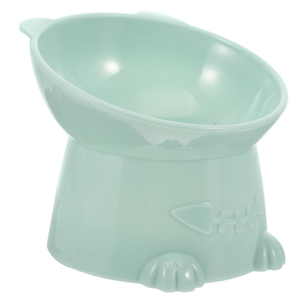 BESPORTBLE Elevated Tilted Cat Food Bowl Neck Guard Spill Design Easy to Comfortable for Better Digestion for Cats and Dogs