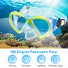 2 Sets Snorkeling Gear for Kids, Kids Snorkel Set for Ages 6-14, Dry Top Snorkel Mask Set for Youth Boys Girls Junior, Tempered Glass Diving Swimming Mask Goggles view 2