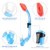 2 Sets Snorkeling Gear for Kids, Kids Snorkel Set for Ages 6-14, Dry Top Snorkel Mask Set for Youth Boys Girls Junior, Tempered Glass Diving Swimming Mask Goggles view 4