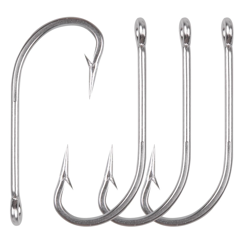 Fishing Hooks Saltwater O'Shaughnessy J Hooks Forged Stainless Steel Long Shank Trolling Hooks Extra Strong Sea Bass Hook for Saltwater Freshwater Fishing(7/0)