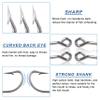 Fishing Hooks Saltwater O'Shaughnessy J Hooks Forged Stainless Steel Long Shank Trolling Hooks Extra Strong Sea Bass Hook for Saltwater Freshwater Fishing(7/0) view 2