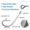 Fishing Hooks Saltwater O'Shaughnessy J Hooks Forged Stainless Steel Long Shank Trolling Hooks Extra Strong Sea Bass Hook for Saltwater Freshwater Fishing(7/0) view 3