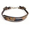 Decorated Horse Wither Strap, Adjustable 23-30" Long x 1.75" Wide, Flower Carving & Turquoise Stone Inlay by MOUSM view 1