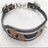 Decorated Horse Wither Strap, Adjustable 23-30" Long x 1.75" Wide, Flower Carving & Turquoise Stone Inlay by MOUSM view 2