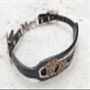 Decorated Horse Wither Strap, Adjustable 23-30" Long x 1.75" Wide, Flower Carving & Turquoise Stone Inlay by MOUSM view 3