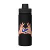 SIYTUAU Holding Love In Your Hands Flag Of The Marshall Islands Water Bottle 18 Oz Stainless Steel Water Bottles Leak Proof Outdoor Sports Insulated Water Bottle Funny Bottle Water view 1
