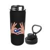 SIYTUAU Holding Love In Your Hands Flag Of The Marshall Islands Water Bottle 18 Oz Stainless Steel Water Bottles Leak Proof Outdoor Sports Insulated Water Bottle Funny Bottle Water view 2