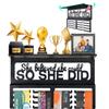 iBobbish Non-Slip She Believed She Could SO SHE DID Medal Hanger Display Trophy Shelf,Medal Hanger Display For Wall,Race Medal Display Upgraded Medal Holder Display For gymanstics,race,soccer,swim view 1