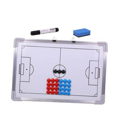 Yardwe Soccer Wall Training Board Magnetic Football Accessories Training Board Aluminum Alloy Portable 27 Magnets Eraser Marker