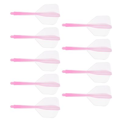 M METERXITY 9 Pack Integrated Dart Shaft and Flights-Screw in-one Dart Flight, Plastic Anti Break, Apply to Soft Tip Darts and Steel Tip Darts (2BA, Pink)