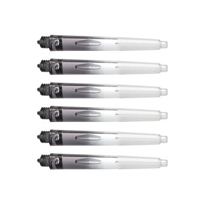 M METERXITY 6 Pack Darts Shafts - Plastic Darts Stems Medium 2BA Thread, Apply to Darts Games/Darts Sports/Entertainmence (45mm, White,Black)
